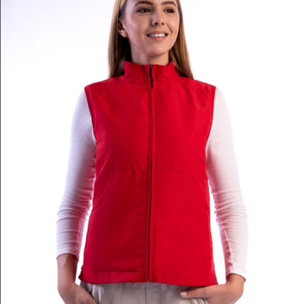 RFID Travel Vest for Women - Red, Size L